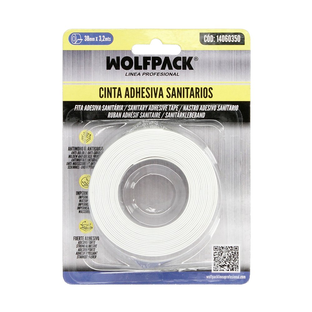 Cinta Adhesiva Sanitarios 38 mm. x 3,2 metros.