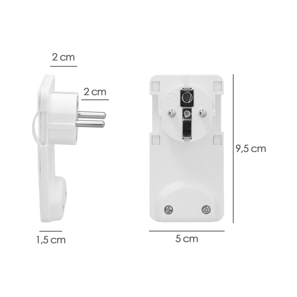 Clavija Enchufe Ultraplano 7 mm. con Asas De Extraccion 16 A - 250 V. Tras Muebles, 3 Cables, Toma Schuko 2 Clavija Enchufe Ultraplano 7 mm. con Asas De Extraccion 16 A - 250 V. Tras Muebles, 3 Cables, Toma Schuko