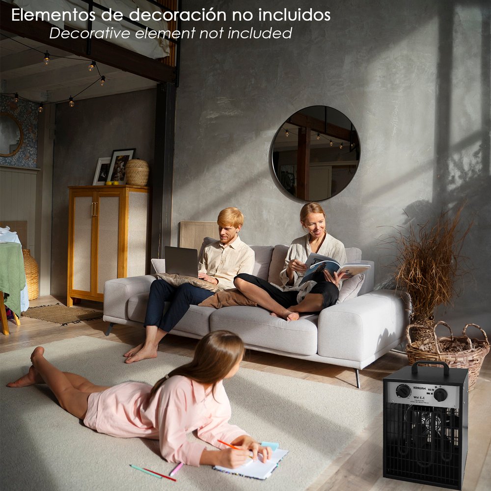 Calefactor Industrial 1650 / 3300 Watt. Cañon Aire Caliente. 5 Calefactor Industrial 1650 / 3300 Watt. Cañon Aire Caliente.