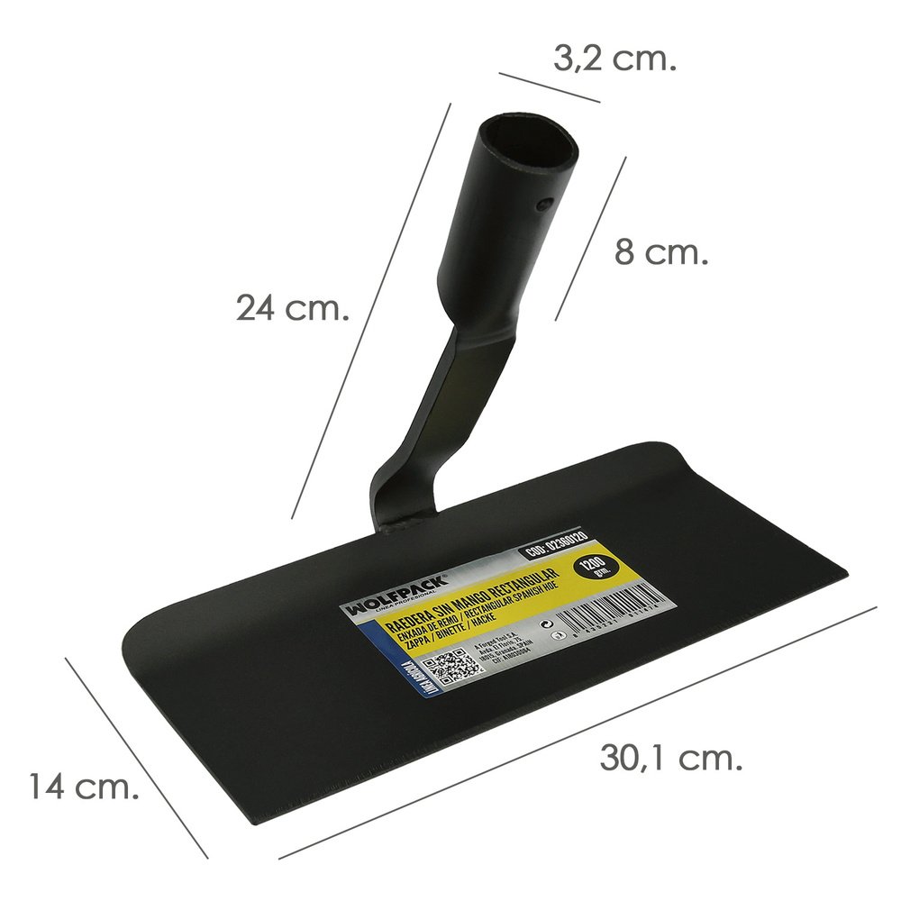 Raedera Sin Mango Rectangular 1200 Gramos 2 Raedera Sin Mango Rectangular 1200 Gramos