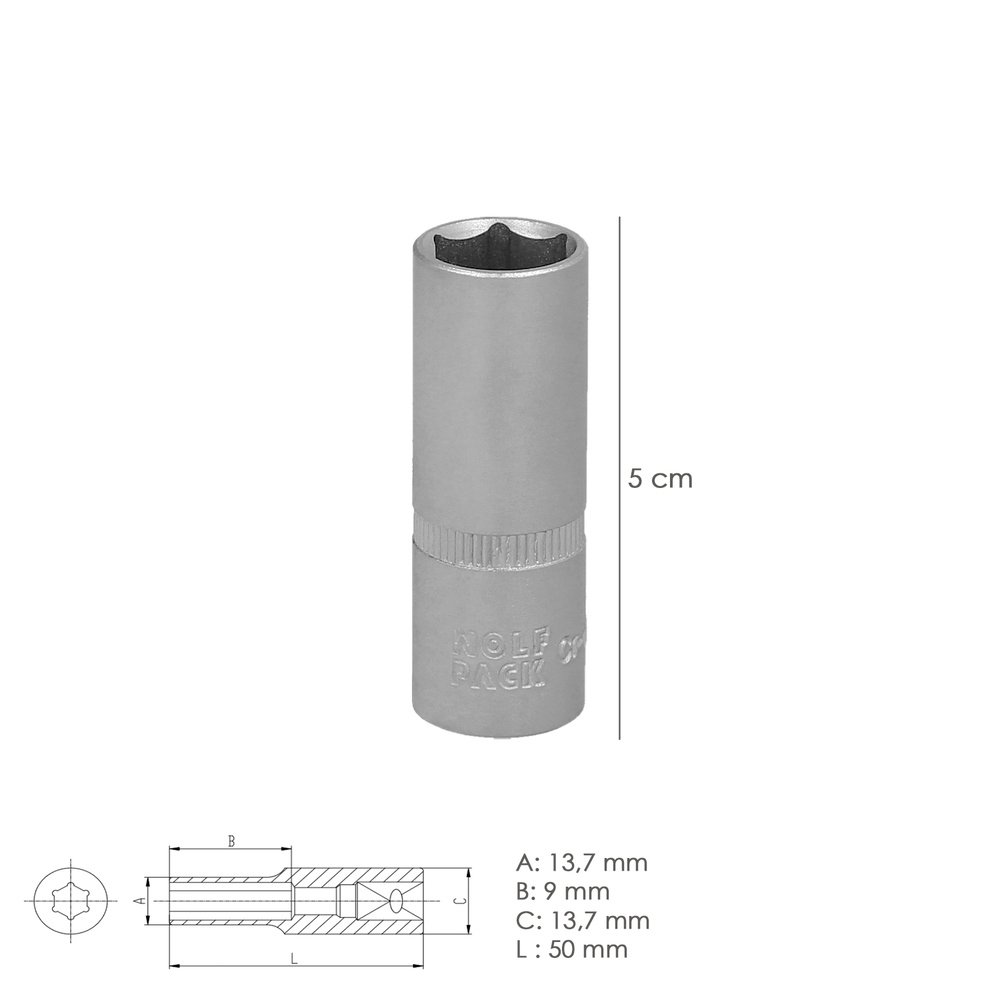 Llave Vaso 1/4" Hexagonal Larga 2 Llave Vaso 1/4" Hexagonal Larga