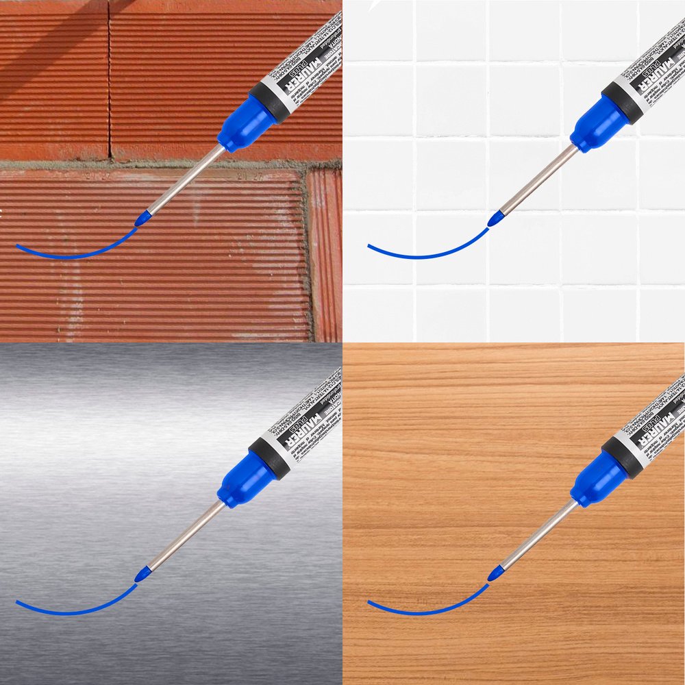 Rotulador Marcador Punta Larga Azul, Marcador Agujeros Profundos, Marcador Zonas Dificil Acceso, Trazador, Rotulador Obras, 3 Rotulador Marcador Punta Larga Azul, Marcador Agujeros Profundos, Marcador Zonas Dificil Acceso, Trazador, Rotulador Obras,