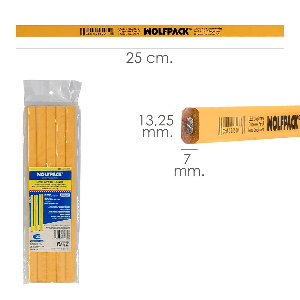 Lapiz Carpintero Standar Extralargo 5 Lapices. Marcador Carpinteria, Albañileria, Construcción. 2 Lapiz Carpintero Standar Extralargo 5 Lapices. Marcador Carpinteria, Albañileria, Construcción.