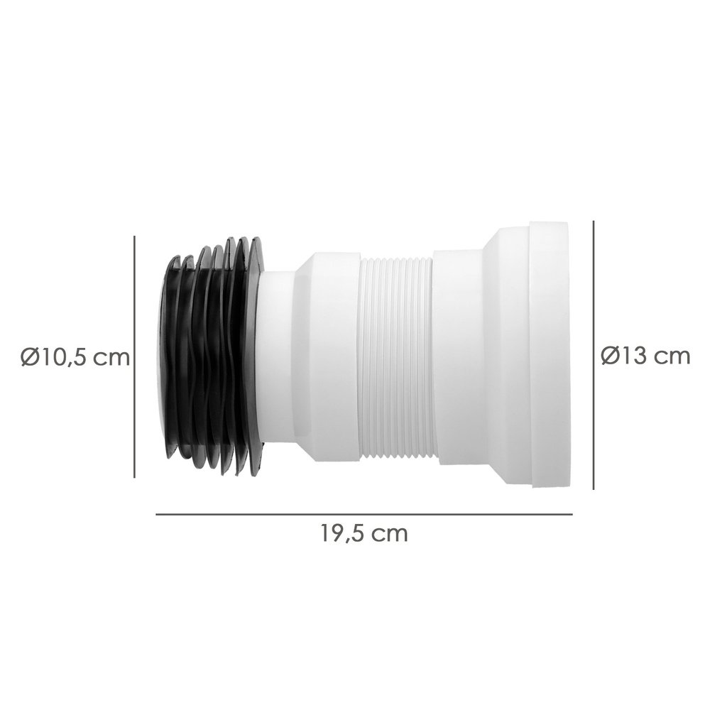 Manguito Inodoro Extensible T-118M Mini 350 mm.