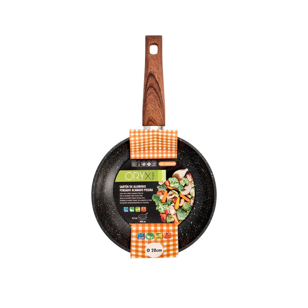 Sarten Aluminio Forjado Antiadherente Ø 20 x 4,5 cm. Mango Engomado / 5 capas / Acabado Piedra / Apta Para Todo Tipo de Cocinas 7 Sarten Aluminio Forjado Antiadherente Ø 20 x 4,5 cm. Mango Engomado / 5 capas / Acabado Piedra / Apta Para Todo Tipo de Cocinas