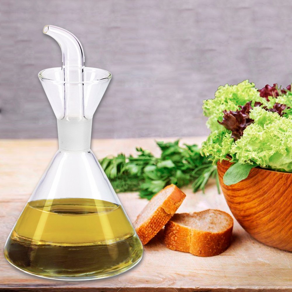 Aceitera De Cristal Con Sistema  Antigoteo, Capacidad 500 ml.