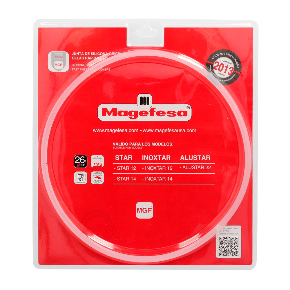 Junta De Silicona Para Olla Magefesa Ø26cm Olla Express Magefesa Alustar / Star / Inoxtar. Recambio Original.