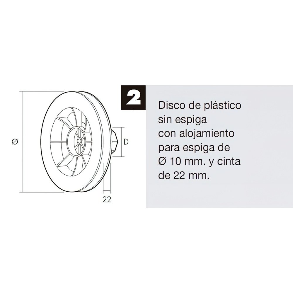 Disco Persiana Plastico Octogonal 160x60 mm. Cinta 22 mm. 3 Disco Persiana Plastico Octogonal 160x60 mm. Cinta 22 mm.