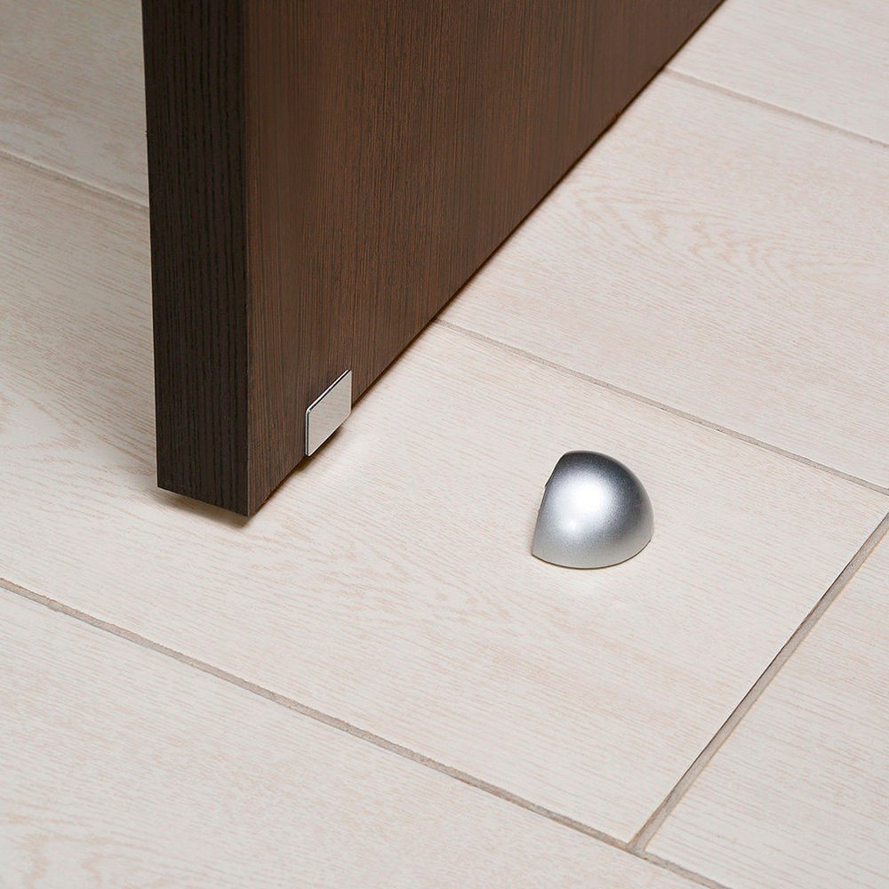 Tope Puerta Adhesivo con Imán Retenedor Cromo Mate 3 Tope Puerta Adhesivo con Imán Retenedor Cromo Mate