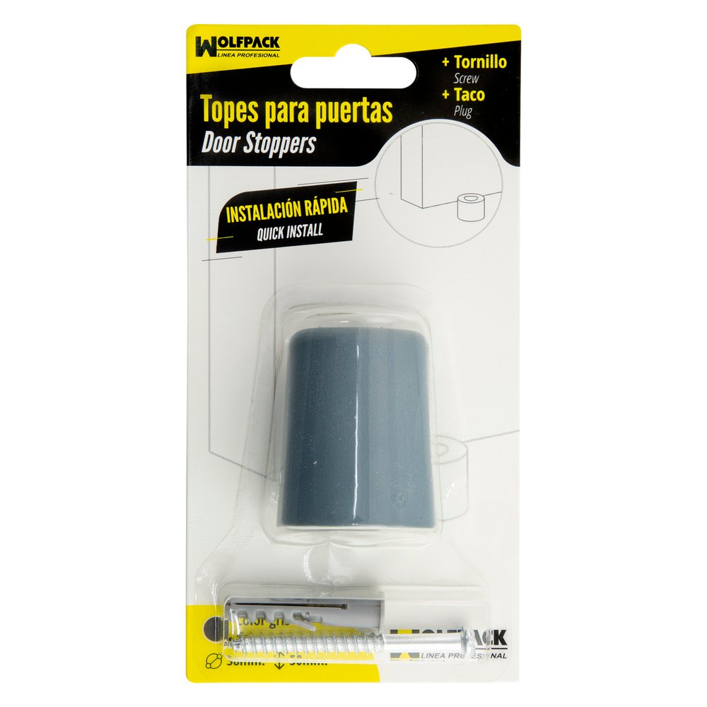 Tope Grande Para Puerta Amortiguacion Extrafuerte Ø 38 x 50 mm 3 Tope Grande Para Puerta Amortiguacion Extrafuerte Ø 38 x 50 mm