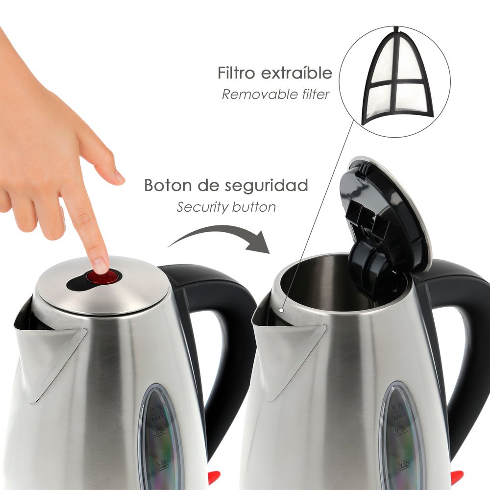 Hervidor De Agua 1,7 Litros. 2200 W. 4 Hervidor De Agua 1,7 Litros. 2200 W.