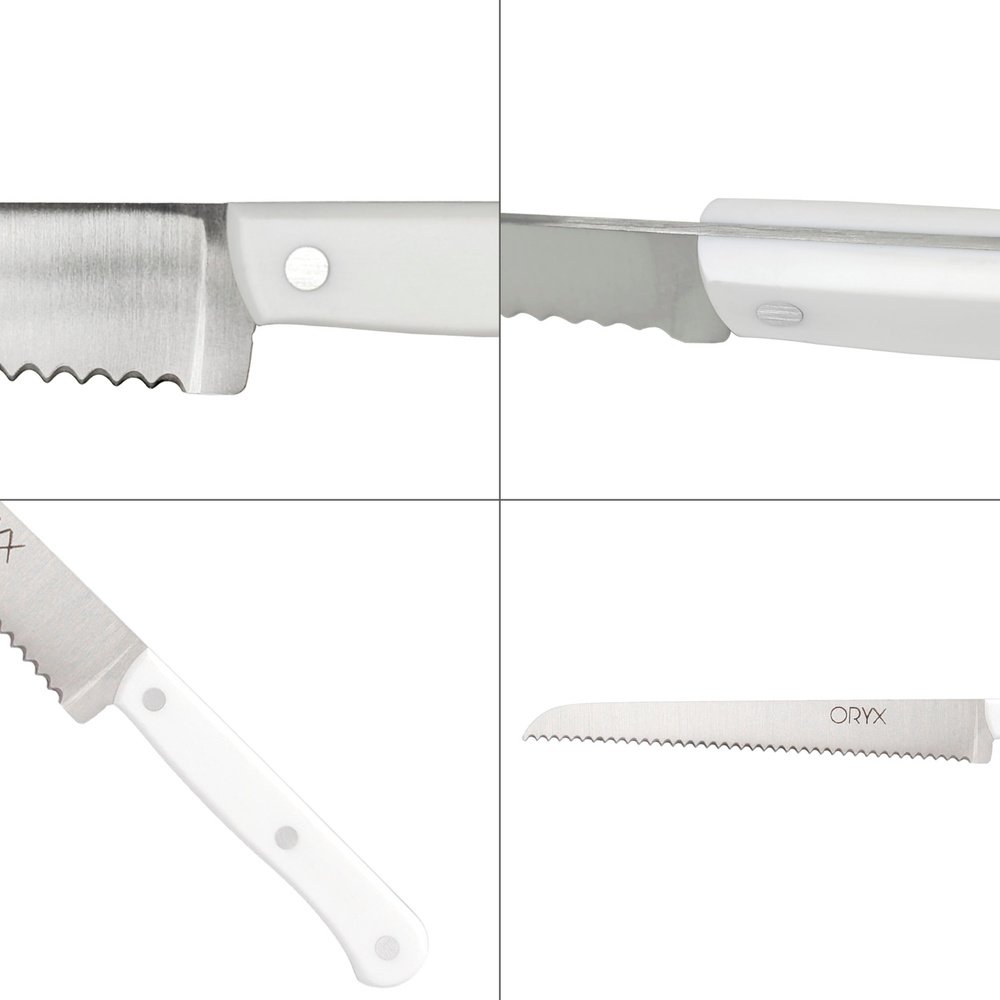 Cuchillo Husky Panero 21 cm. Hoja Acero Inoxidable, Cuchillo Pan , Cuchillo Cortar Pan Mango Ergonomico Blanco 4 Cuchillo Husky Panero 21 cm. Hoja Acero Inoxidable, Cuchillo Pan , Cuchillo Cortar Pan Mango Ergonomico Blanco