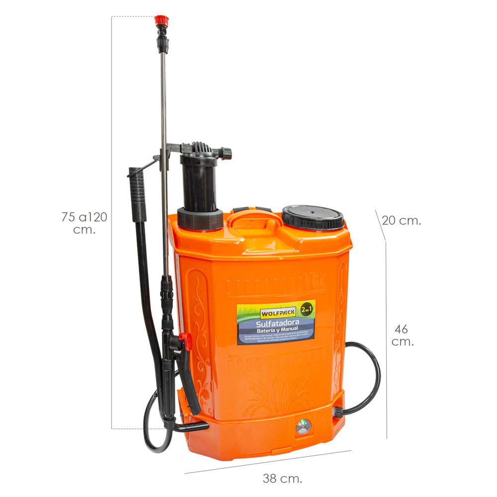Sulfatadora Electrica A Bateria Doble Uso Bateria o Manual, Con Bateria Recargable 12 V / 8 Amperios 3 Sulfatadora Electrica A Bateria Doble Uso Bateria o Manual, Con Bateria Recargable 12 V / 8 Amperios