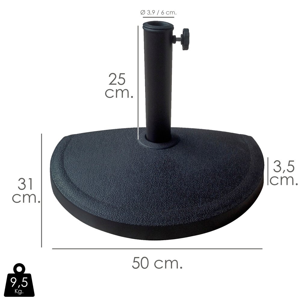 Base Sombrilla a Pared 50x31x25 cm. 2 Base Sombrilla a Pared 50x31x25 cm.