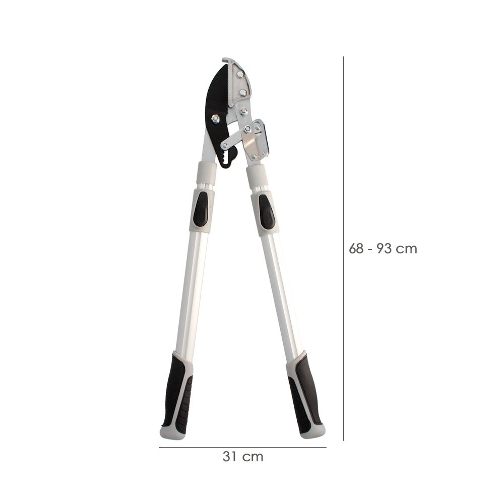 Tijeras Podar 2 Manos Yunque. Telescopica de 68 a 95 cm. Mango Aluminio Multiplicador Fuerza, Corte Ø 35 mm. Empuñadura TPR 2 Tijeras Podar 2 Manos Yunque. Telescopica de 68 a 95 cm. Mango Aluminio Multiplicador Fuerza, Corte Ø 35 mm. Empuñadura TPR