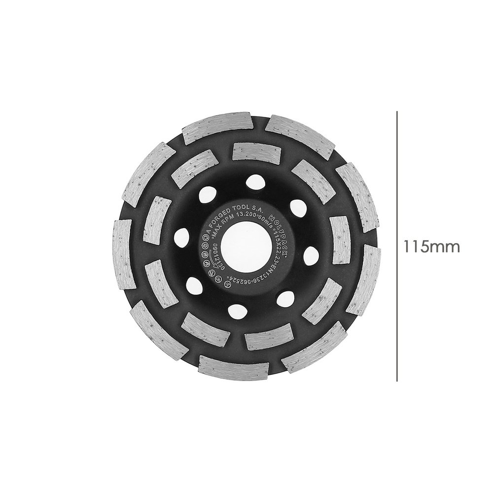 Disco Diamante Desbaste Ø 115 mm. Doble Corona Segmentado 2 Disco Diamante Desbaste Ø 115 mm. Doble Corona Segmentado