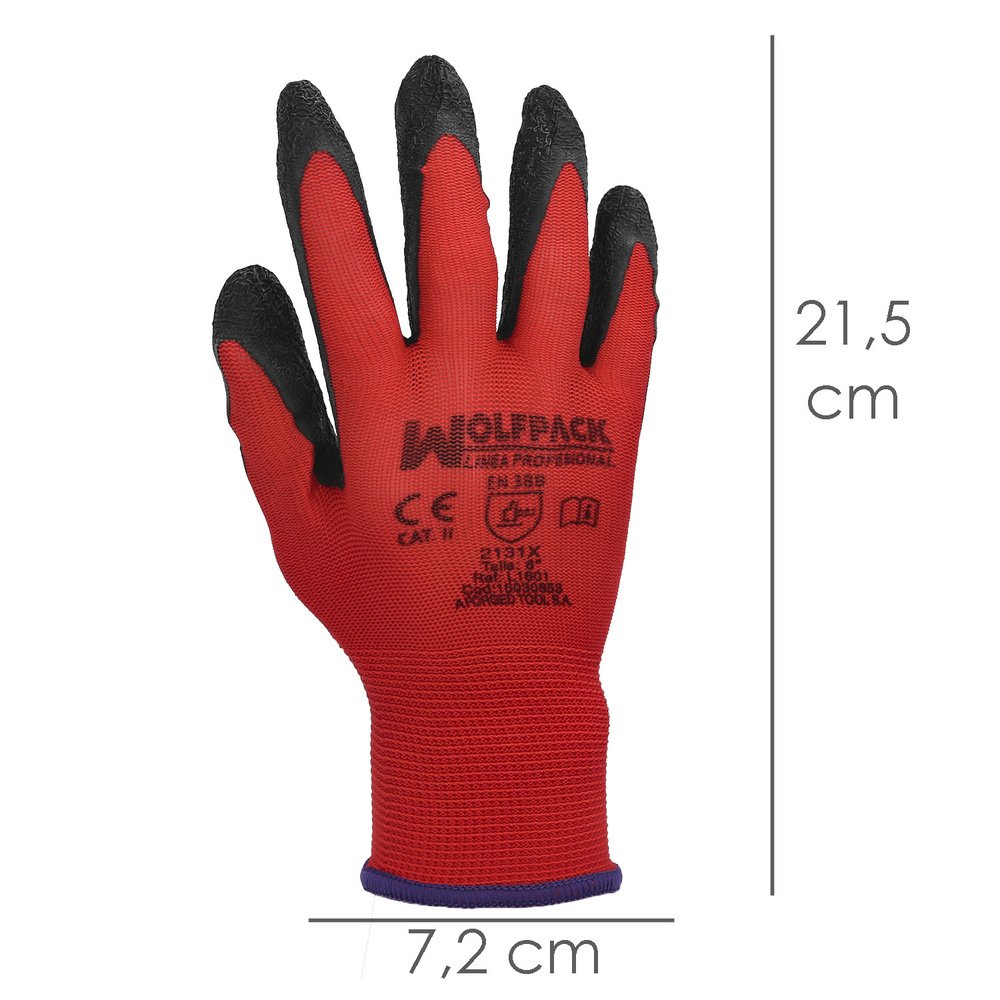 Guantes Latex / Nylon Gripflex Talla