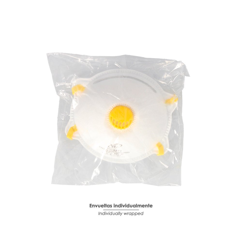 Mascarilla FFP1 Rigida Con Valvula (10 Unidades) Envasadas Individualmente 4 Mascarilla FFP1 Rigida Con Valvula (10 Unidades) Envasadas Individualmente