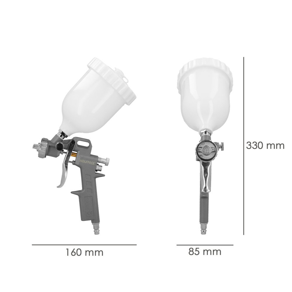 Pistola Pintar Neumática Boquilla De 1,5 mm. Con Depósito Superior 0,6 Litros y Adaptador Rapido 2 Pistola Pintar Neumática Boquilla De 1,5 mm. Con Depósito Superior 0,6 Litros y Adaptador Rapido