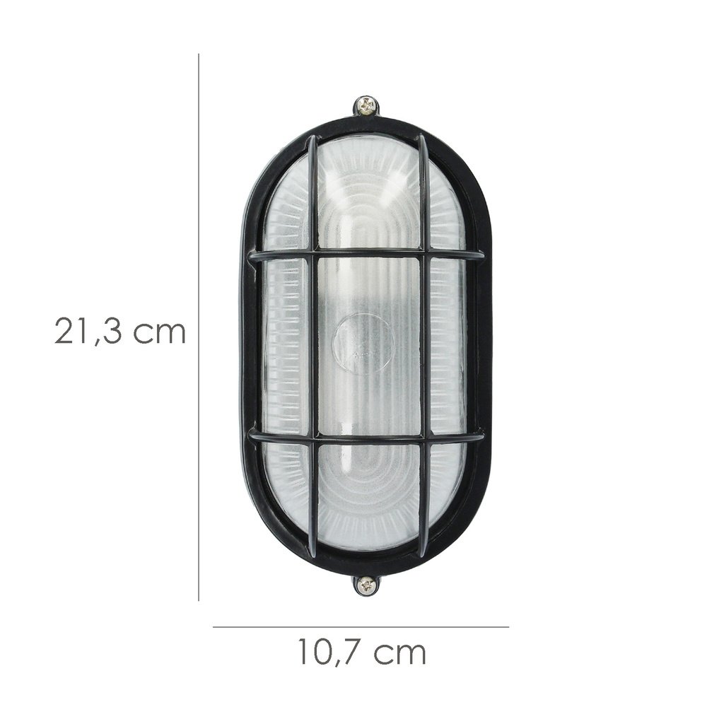 Plafon Industrial Ovalado Negro