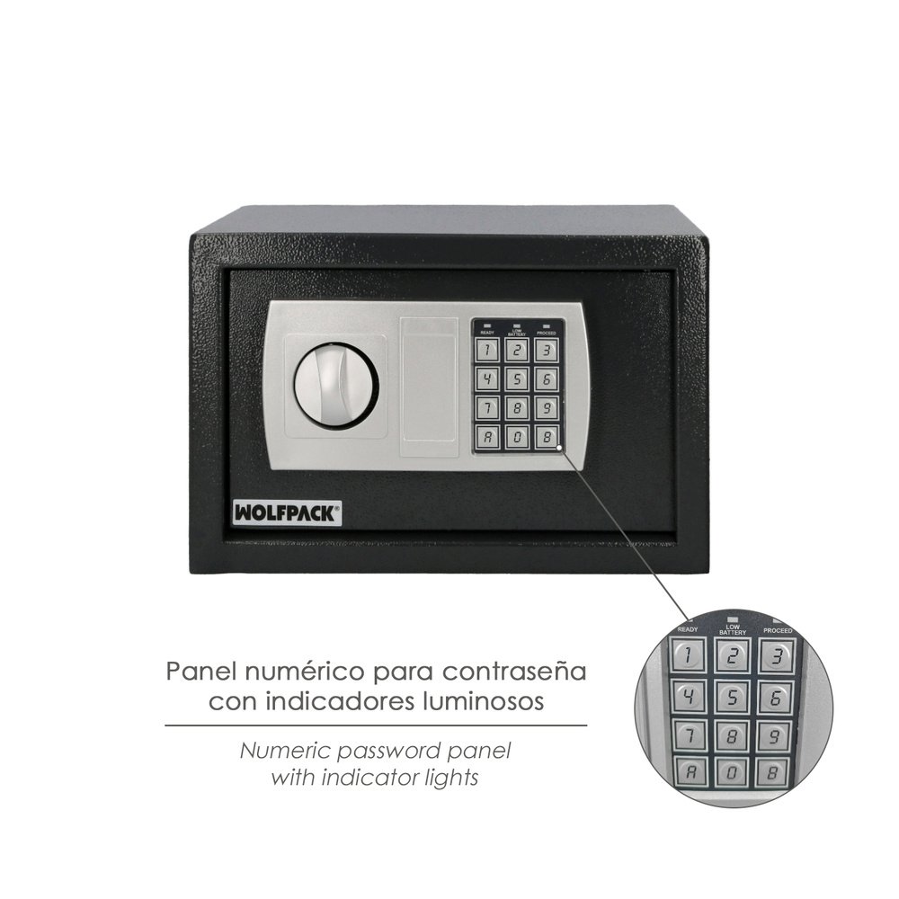 Caja Fuerte Sobreponer Electrica 31x20x20 cm. 4 Caja Fuerte Sobreponer Electrica 31x20x20 cm.