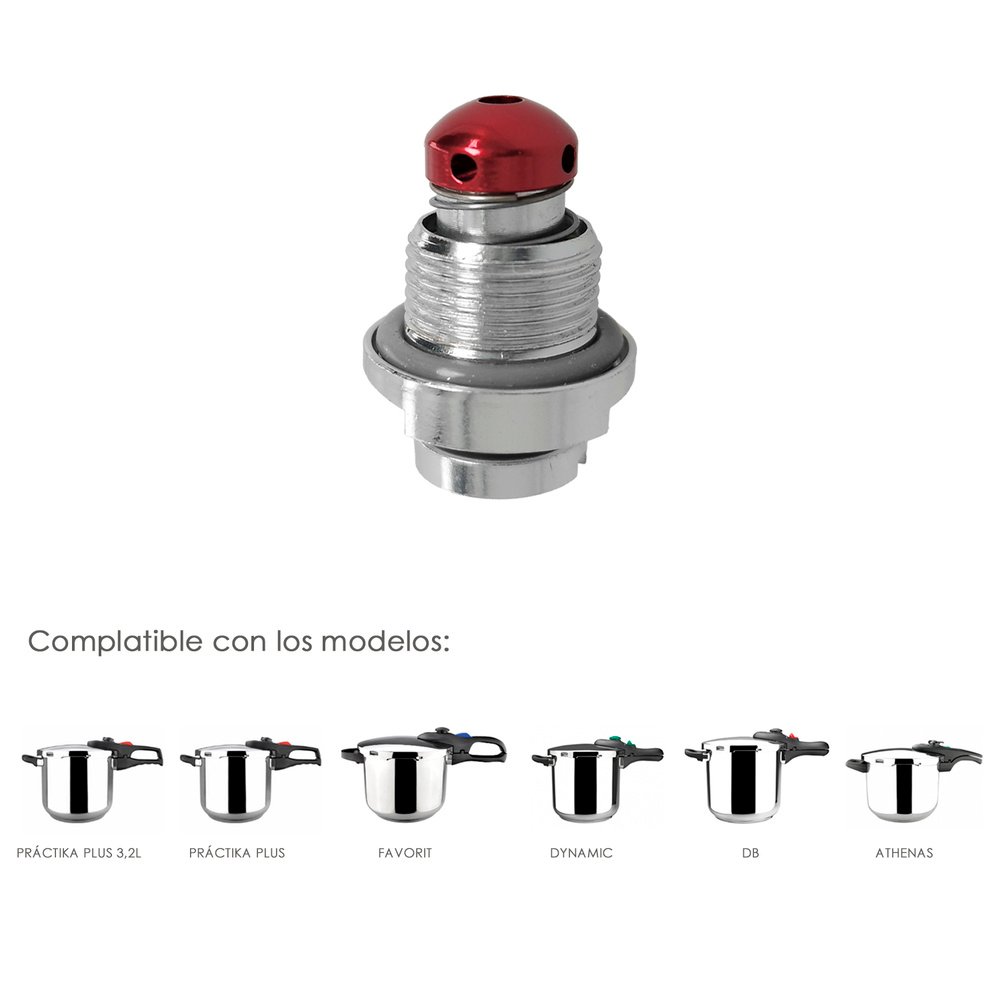 Valvula De Seguridad Compatible Con Olla A Presión Súper Rápida Magefesa Nova, Nova Pro, Prisma y Astra, Recambio oficial 4 Valvula De Seguridad Compatible Con Olla A Presión Súper Rápida Magefesa Nova, Nova Pro, Prisma y Astra, Recambio oficial