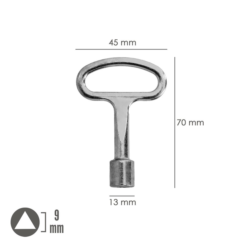 Llave Cierre Triangulo 193 9 mm. 2 Llave Cierre Triangulo 193 9 mm.