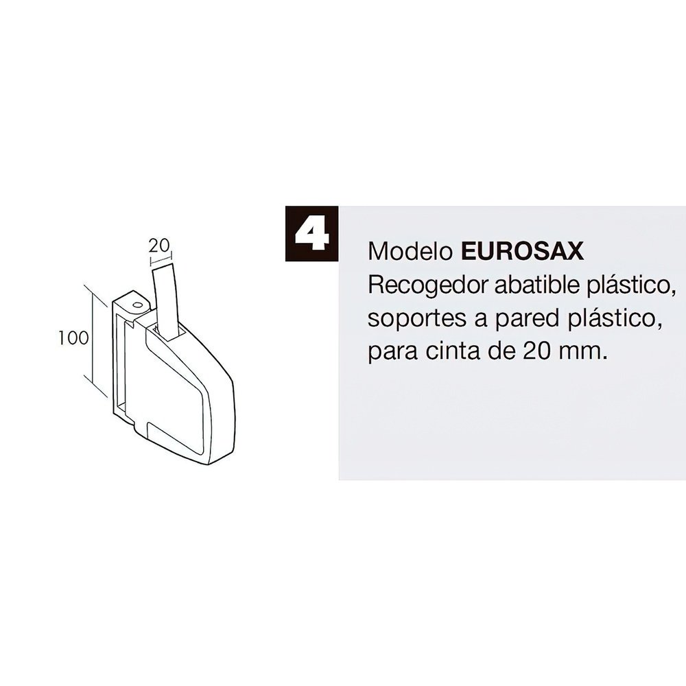 Recogedor Persiana Abatible Eurosax C-22 Blanco 2 Recogedor Persiana Abatible Eurosax C-22 Blanco