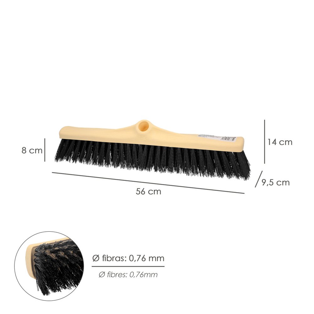 Cepillo Barrendero Industrial Fibra Rigida PVC. Soporte Polipropileno 50 cm. (Sin Mango) 2 Cepillo Barrendero Industrial Fibra Rigida PVC. Soporte Polipropileno 50 cm. (Sin Mango)