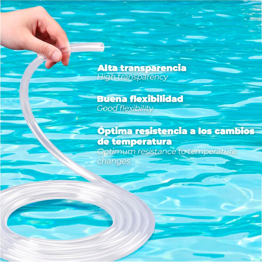 Manguera Transparente Nivel  4 x6 mm.  Rollo 50 metros