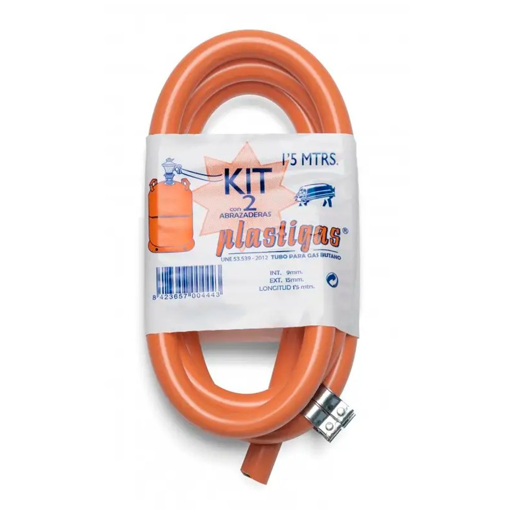 Kit Butano (Manguera 1,5 Metros con 2 Abrazaderas)