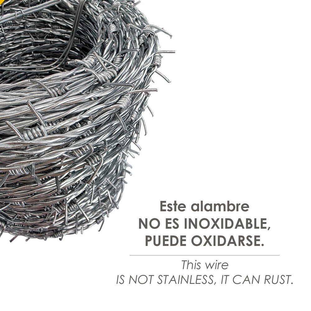 Alambre Espino Galvanizado 100 Metros 4/12 5 Alambre Espino Galvanizado 100 Metros 4/12