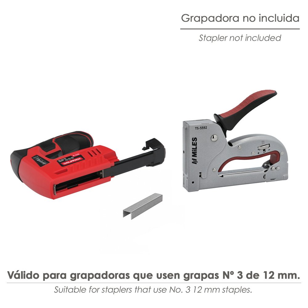 Grapas para grapadora Nº 3. Tamaño 12 mm. (PAquete 1.000 unidades) Grapas Nº 3 Para Grapadora Manual / Electrica 3 Grapas para grapadora Nº 3. Tamaño 12 mm. (PAquete 1.000 unidades) Grapas Nº 3 Para Grapadora Manual / Electrica