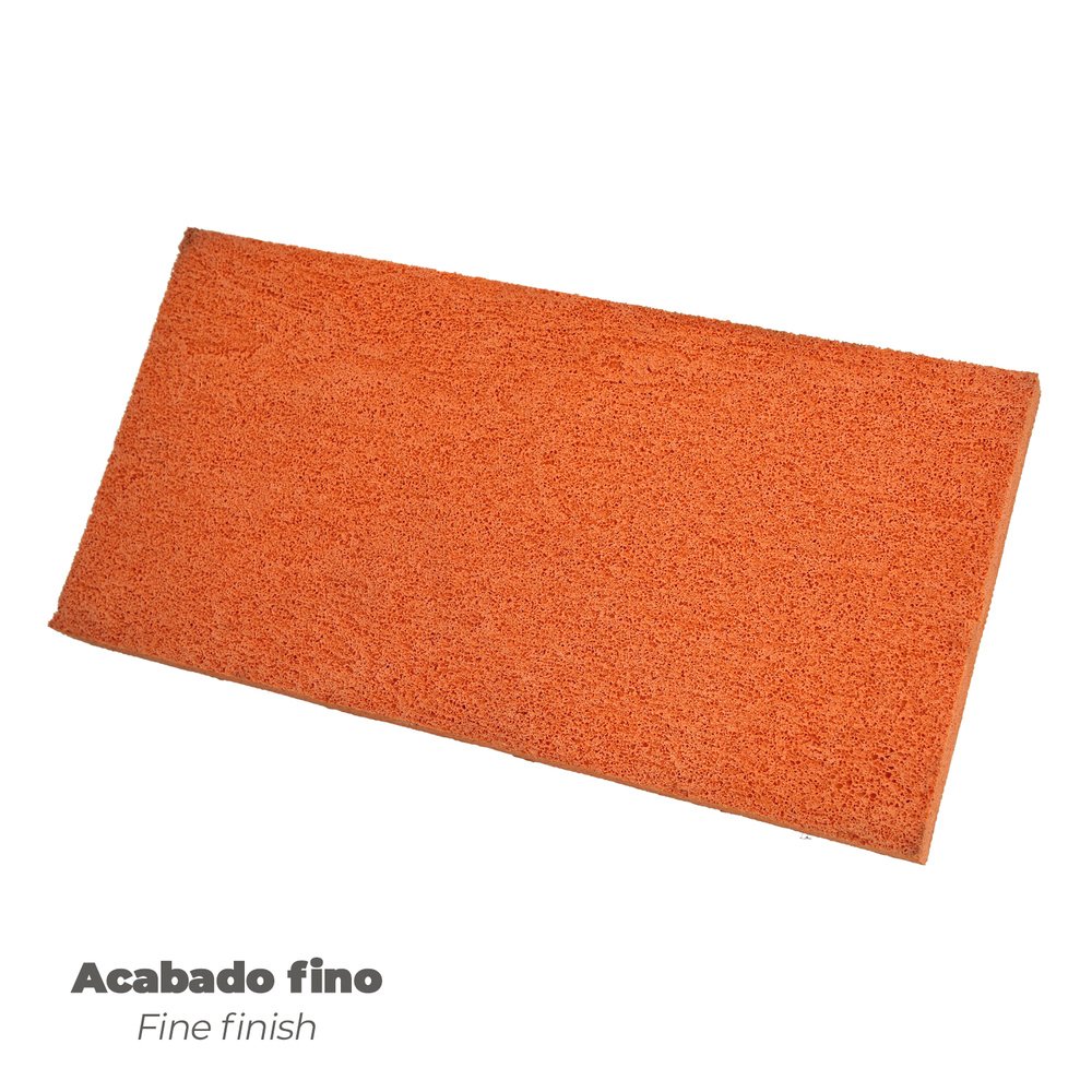 Talocha Espuma Naranja Mango De Fibra 14x28 cm. Acabado Fino 4 Talocha Espuma Naranja Mango De Fibra 14x28 cm. Acabado Fino