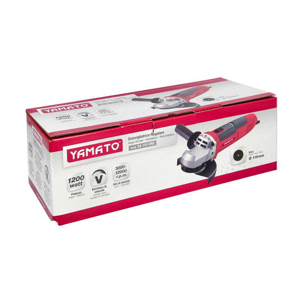 Amoladora 1200 Watt. Disco Ø 115 mm. Velocidad Variable. 6 Amoladora 1200 Watt. Disco Ø 115 mm. Velocidad Variable.