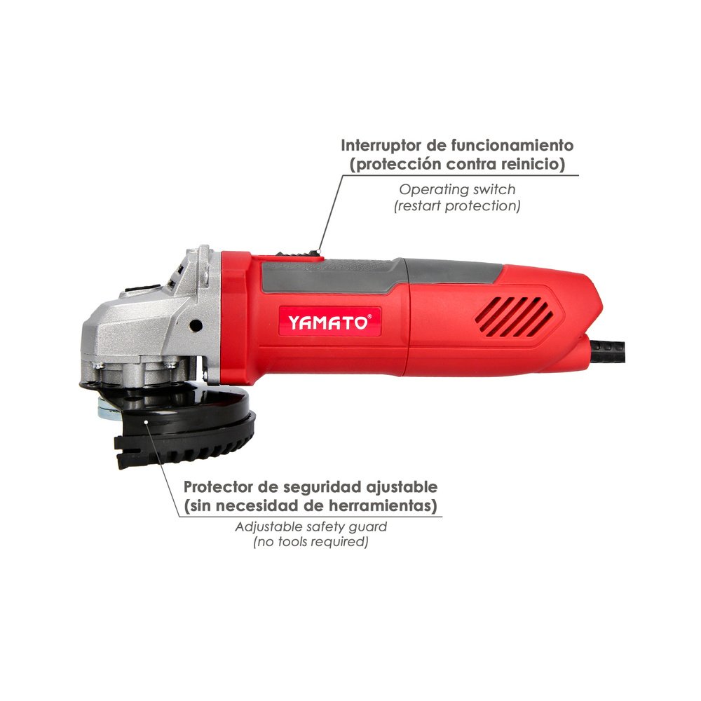 Amoladora 1200 Watt. Disco Ø 115 mm. Velocidad Variable. 4 Amoladora 1200 Watt. Disco Ø 115 mm. Velocidad Variable.