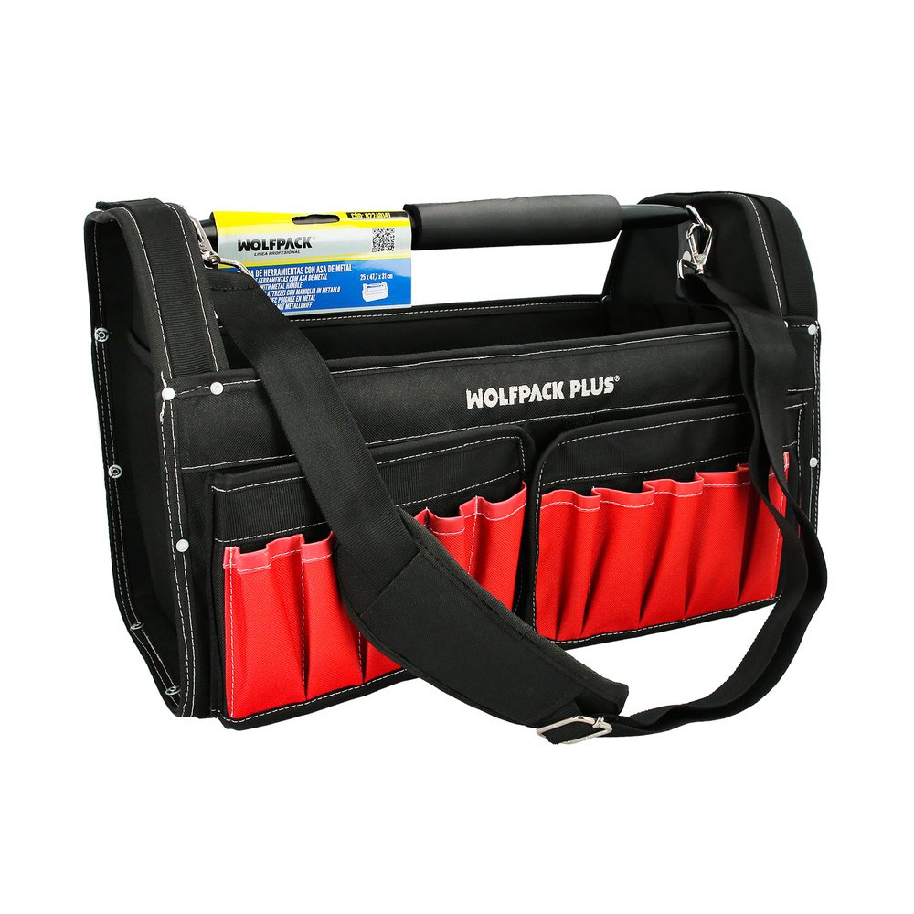 Bolsa Herramientas Nylon Asa Metal 25x47,5x31cm 6 Bolsa Herramientas Nylon Asa Metal 25x47,5x31cm
