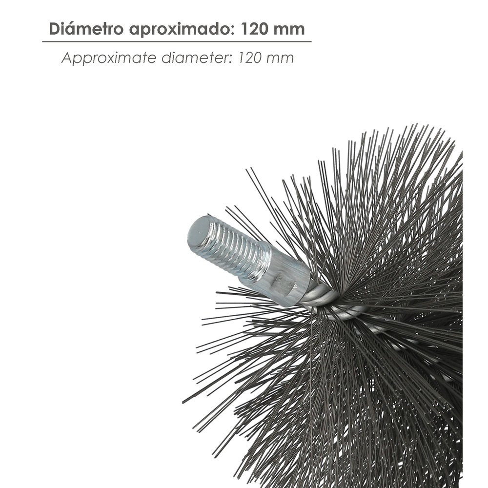 Cepillo Limpiatubos Acero 120 mm M12