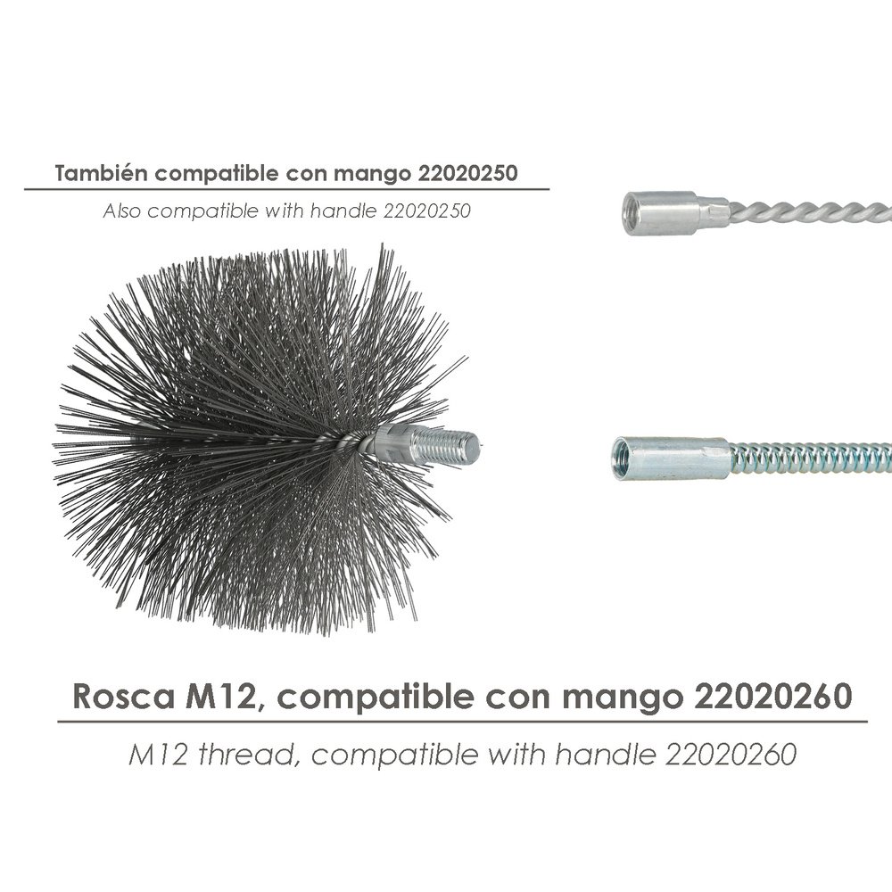 Cepillo Limpiatubos Acero 140 mm M12 3 Cepillo Limpiatubos Acero 140 mm M12