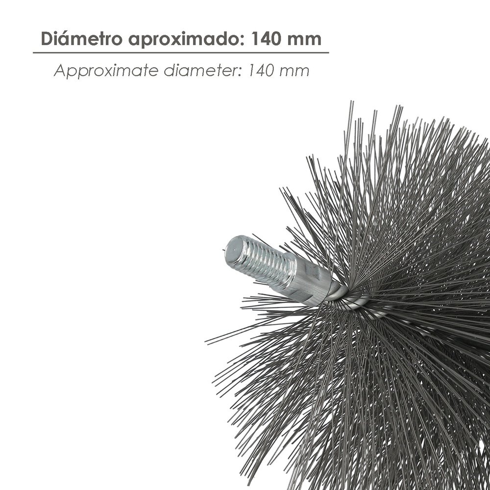 Cepillo Limpiatubos Acero 140 mm M12 4 Cepillo Limpiatubos Acero 140 mm M12