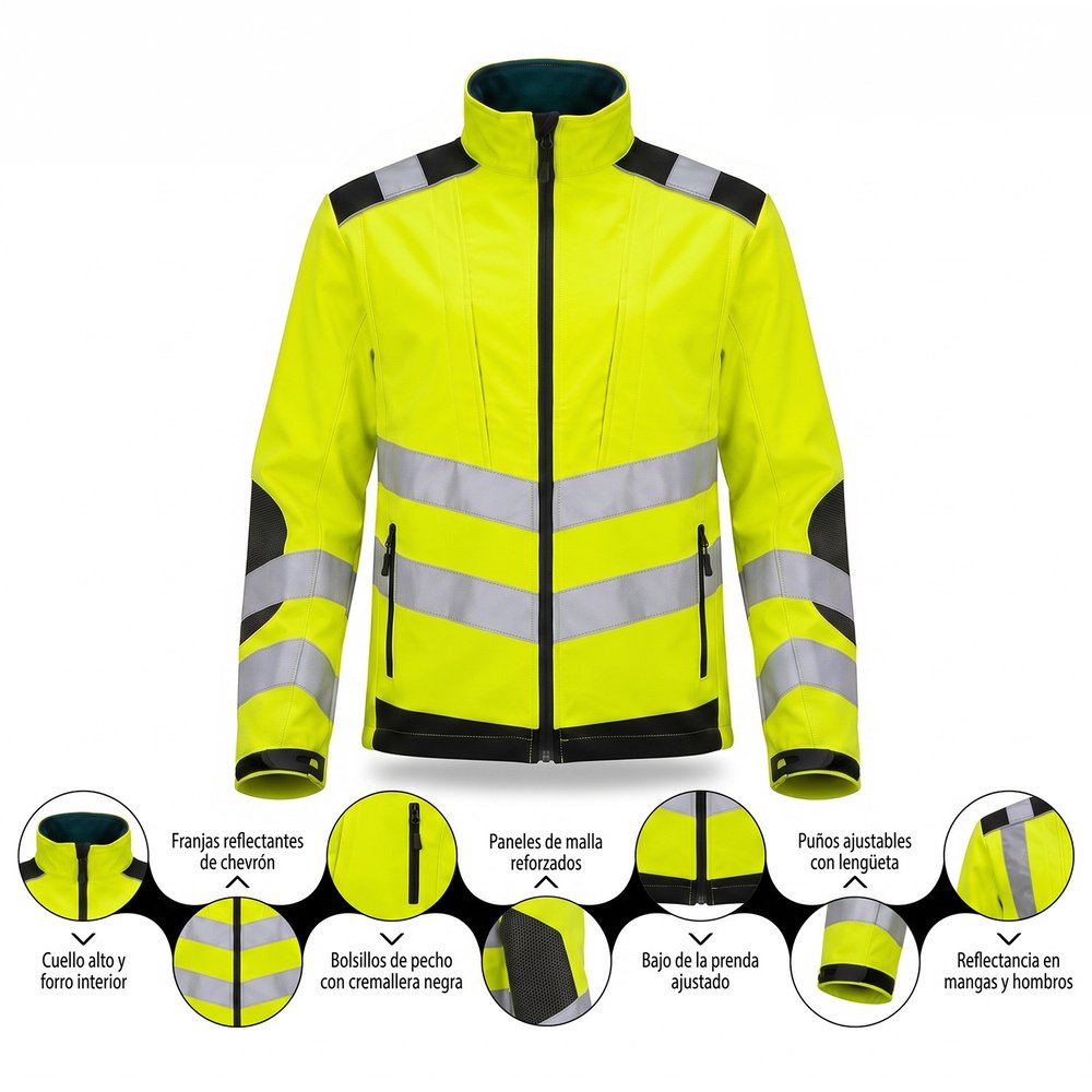 Chaqueta Alta Visibilidad Softshell Talla