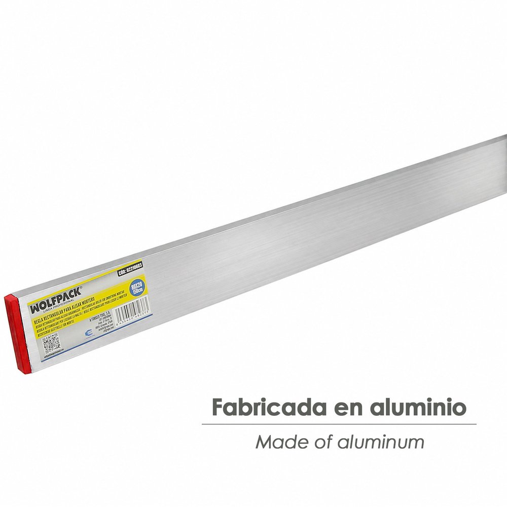 Regla Aluminio Rectangular Para Alisar Mortero 80x20 mm. Longitud 3 Regla Aluminio Rectangular Para Alisar Mortero 80x20 mm. Longitud