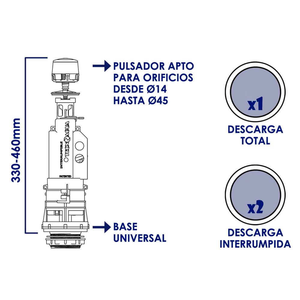Descargador de Cisterna Universal T-281 N Descarga Interrumpible 2 Descargador de Cisterna Universal T-281 N Descarga Interrumpible