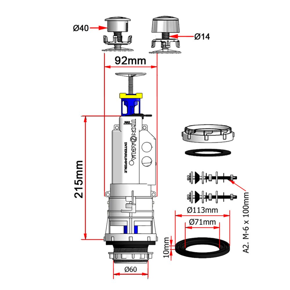 Descargador de Cisterna Universal T-281 N Descarga Interrumpible 3 Descargador de Cisterna Universal T-281 N Descarga Interrumpible